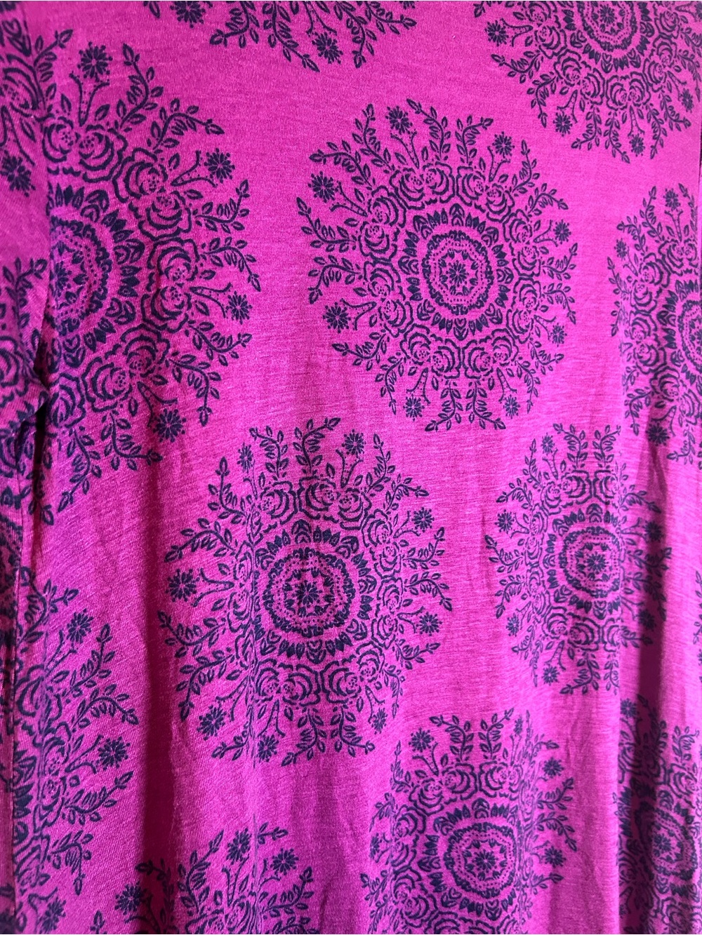 Natural Life Purple Boho Medallion Print Swing Dress Large - Picture 4 of 7